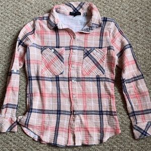 Sanctuary~Plaid button up shirt